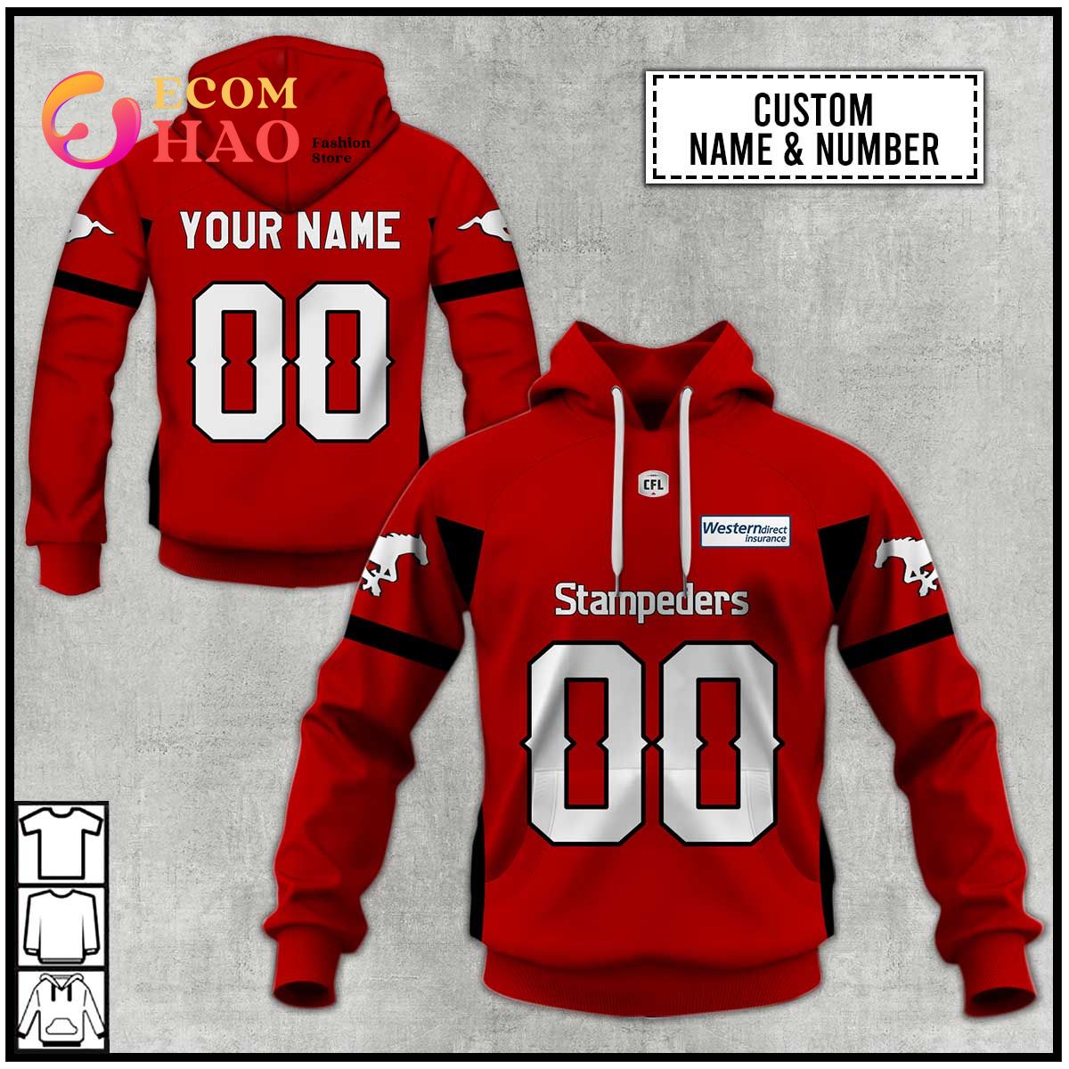 Personalized CFL Calgary Stampeders Jersey 2022 3D Hoodie