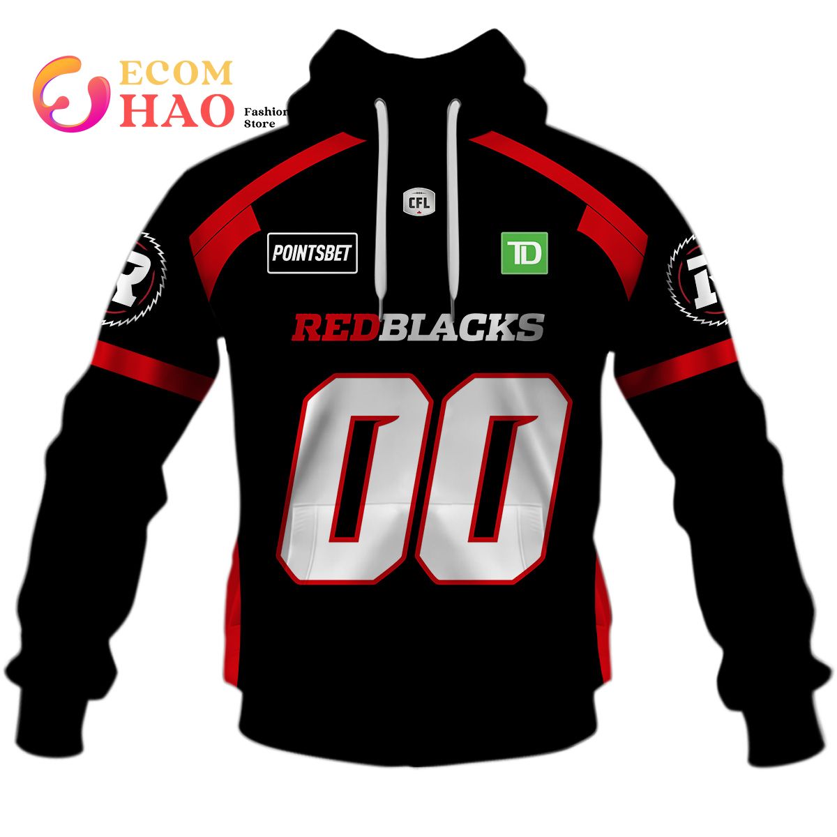 Personalized CFL Ottawa Redblacks Jersey 2022 3D Hoodie