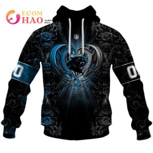 Personalized NFL Rose Dragon Carolina Panthers 3D Hoodie