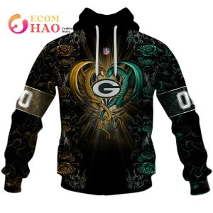 Personalized NFL Rose Dragon Green Bay Packers 3D Hoodie