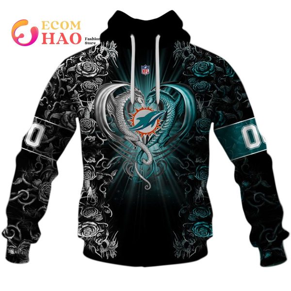 Miami Dolphins NFL 3D Personalized Baseball Jersey - Ecomhao Store