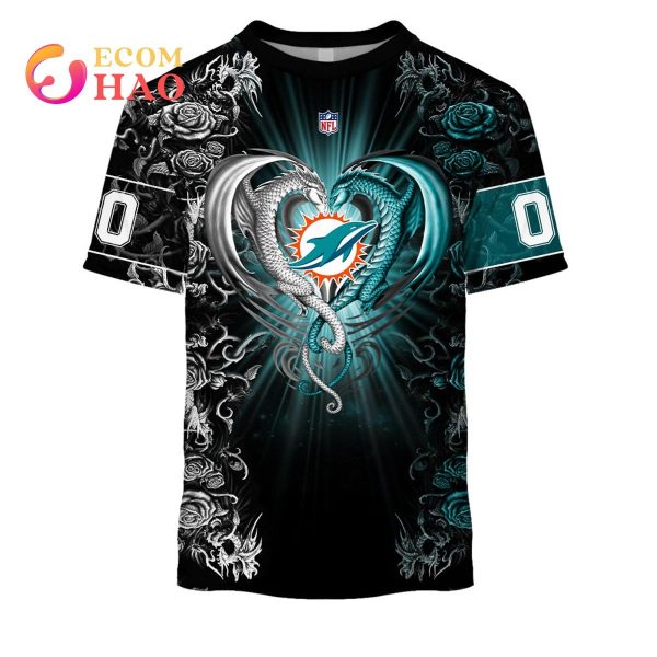 Miami Dolphins Nfl 3d Digital Printed Personalized Logo Baseball Jersey -  Teeruto