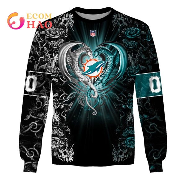 Miami Dolphins Nfl 3d Digital Printed Personalized Logo Baseball Jersey -  Teeruto