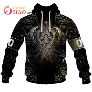 Personalized NFL Rose Dragon New Orleans Saints 3D Hoodie