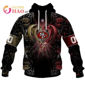 Personalized NFL Rose Dragon San Francisco 49ers 3D Hoodie