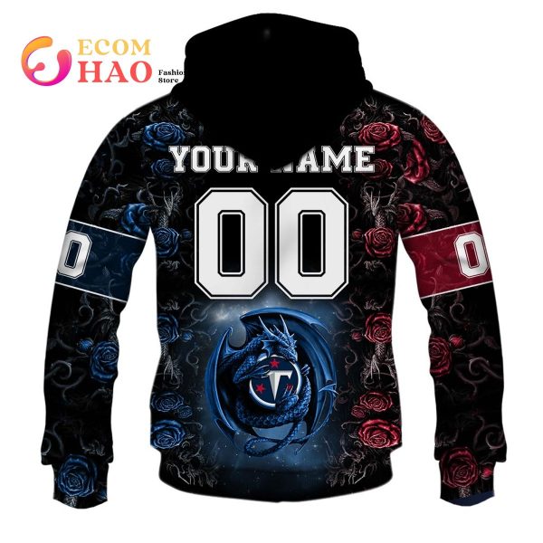 Personalized NFL Rose Dragon Tennessee Titans 3D Hoodie