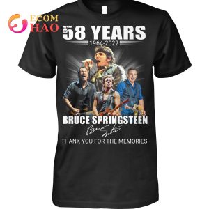 58 Years 1964 - 2022 Bruce Springsteen Thank You For The Memories T-Shirt