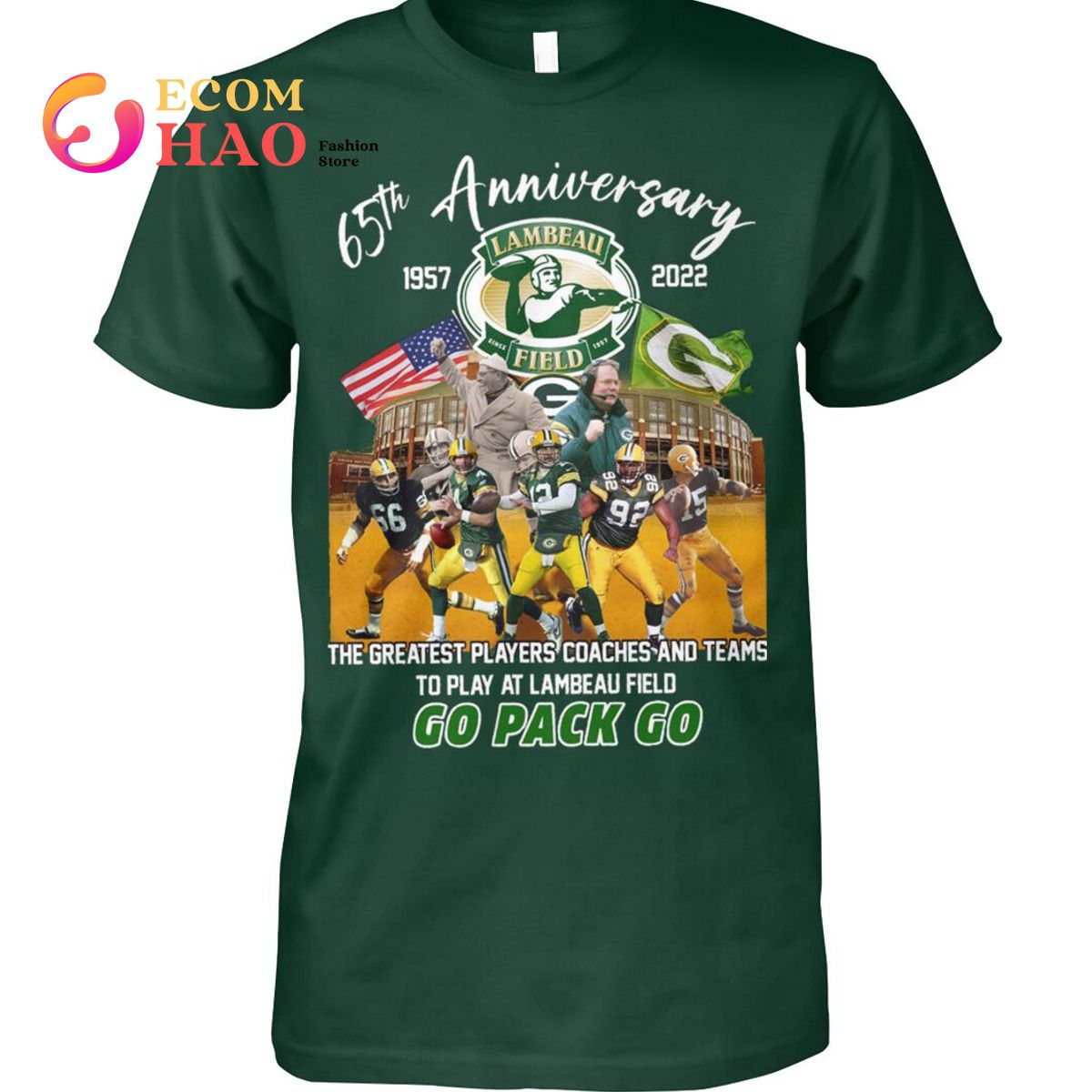 65th Anniversary 1957 – 2022 Lambeau Field Go Pack Go Thank You For The Memories T-Shirt