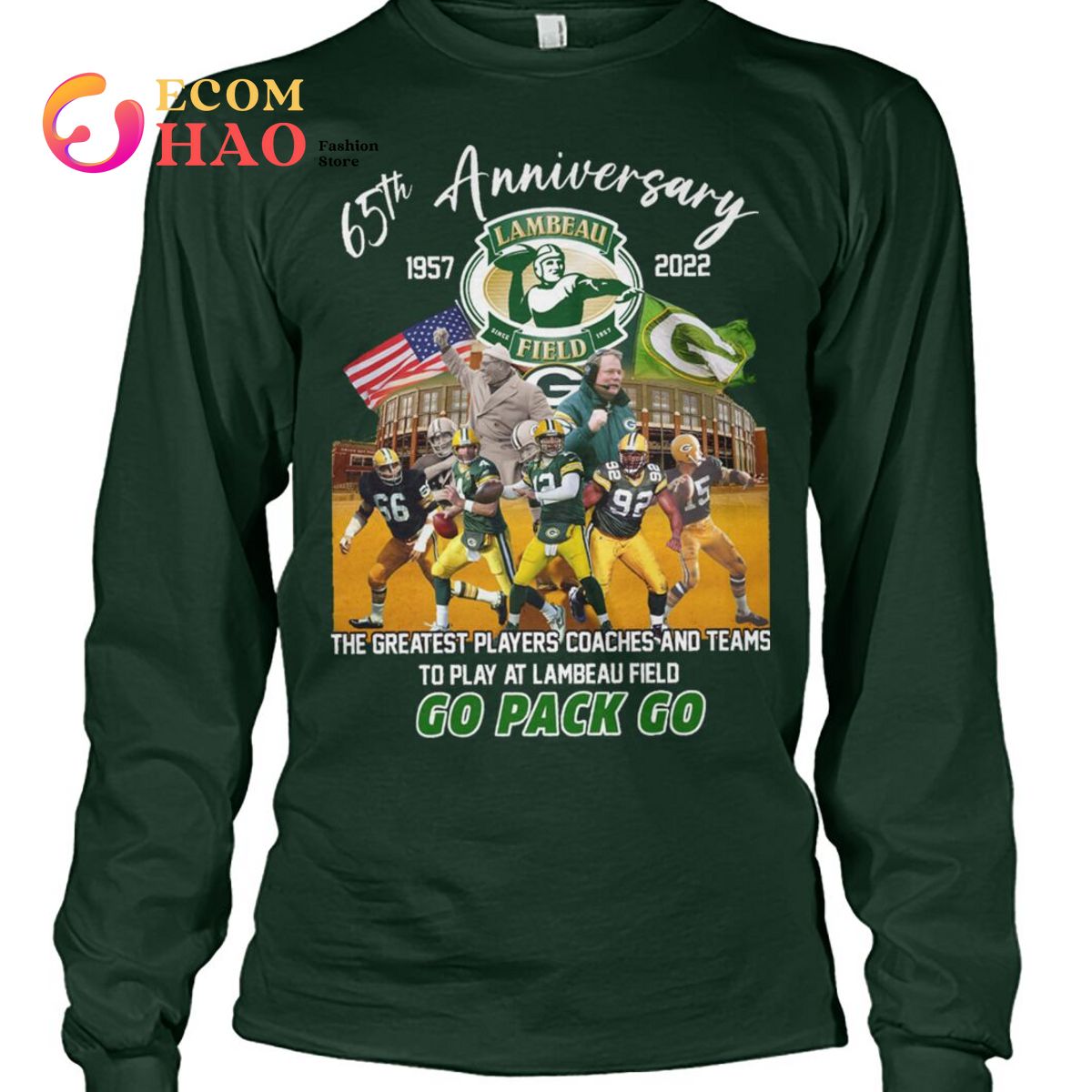 65th Anniversary 1957 – 2022 Lambeau Field Go Pack Go Thank You For The Memories T-Shirt