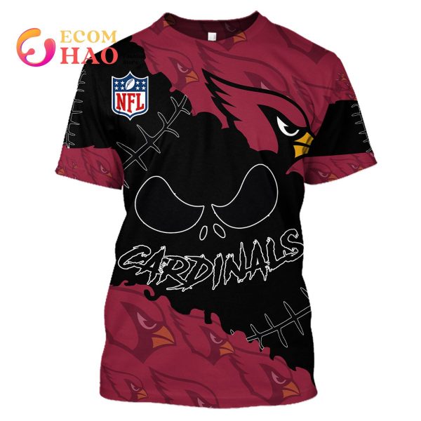 NFL Arizona Cardinals Custom Your Name & Number Halloween Style 3D Hoodie