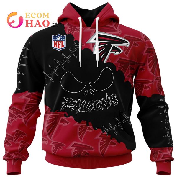 NFL Atlanta Falcons Custom Your Name & Number Halloween Style 3D Hoodie
