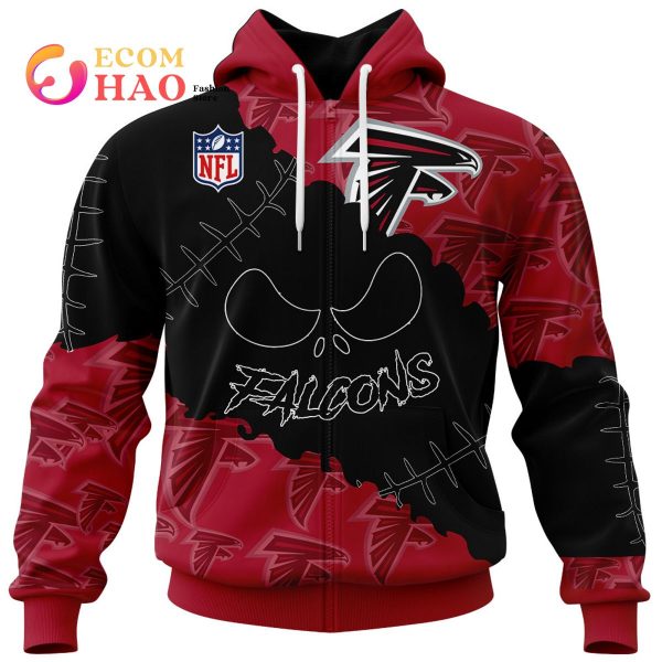 NFL Atlanta Falcons Custom Your Name & Number Halloween Style 3D Hoodie