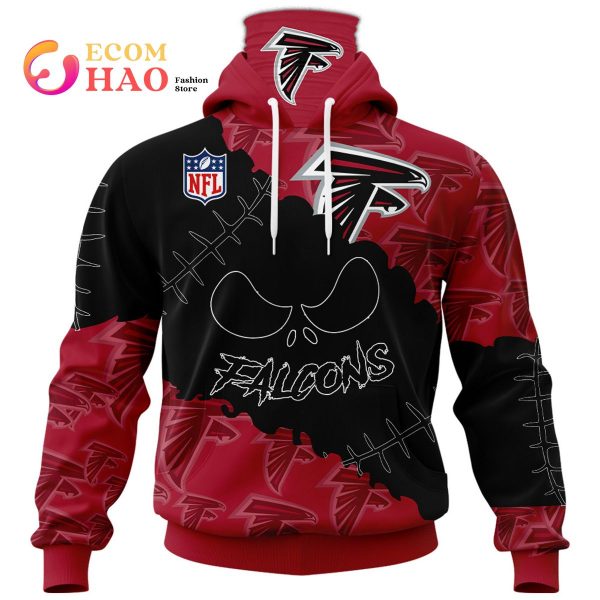 NFL Atlanta Falcons Custom Your Name & Number Halloween Style 3D Hoodie
