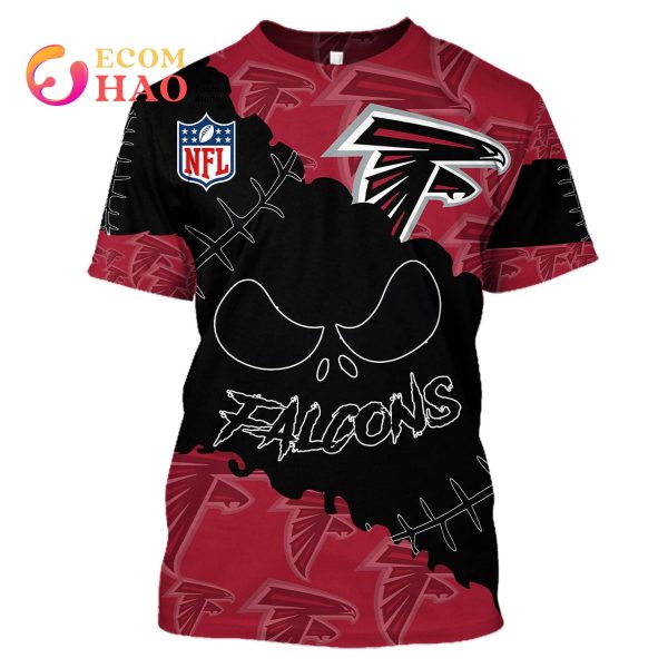 NFL Atlanta Falcons Custom Your Name & Number Halloween Style 3D Hoodie