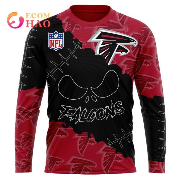 NFL Atlanta Falcons Custom Your Name & Number Halloween Style 3D Hoodie