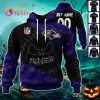 NFL Atlanta Falcons Custom Your Name & Number Halloween Style 3D Hoodie