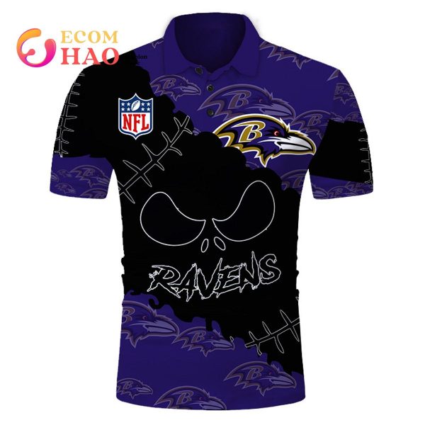NFL Baltimore Ravens Custom Your Name & Number Halloween Style 3D Hoodie