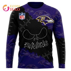 NFL Baltimore Ravens Custom Your Name & Number Halloween Style 3D