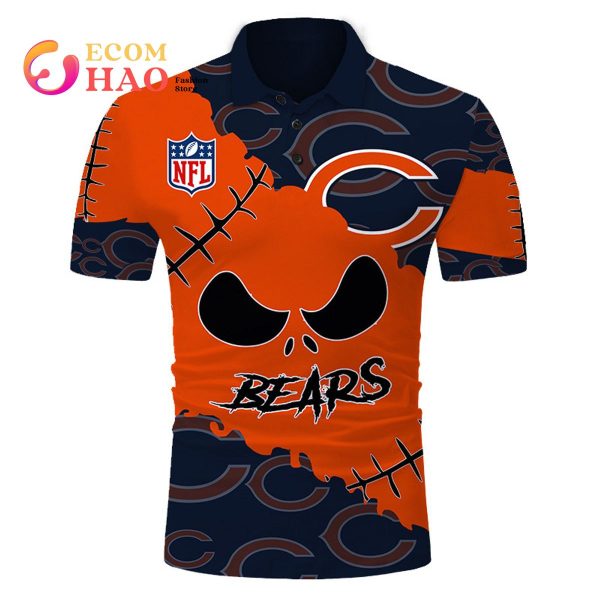 NFL Chicago Bears Custom Your Name & Number Halloween Style 3D Hoodie