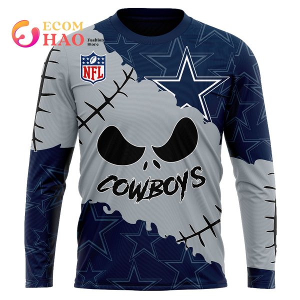 NFL Dallas Cowboys Custom Your Name & Number Halloween Style 3D Hoodie