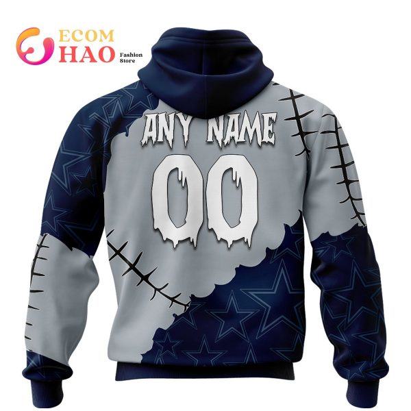 NFL Dallas Cowboys Custom Your Name & Number Halloween Style 3D Hoodie