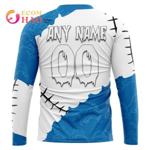 NFL Detroit Lions Custom Your Name & Number Halloween Style 3D Hoodie