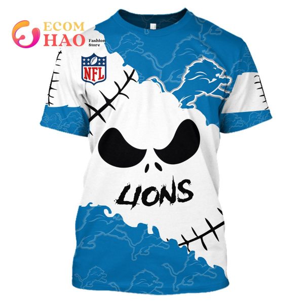 NFL Detroit Lions Custom Your Name & Number Halloween Style 3D Hoodie