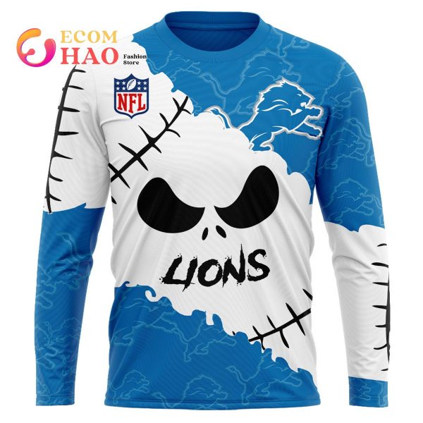 NFL Detroit Lions Custom Your Name & Number Halloween Style 3D Hoodie