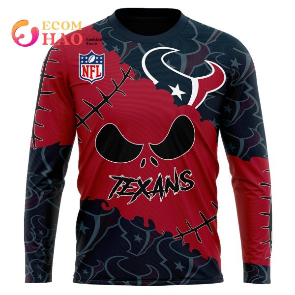 NFL Houston Texans Custom Your Name & Number Halloween Style 3D Hoodie