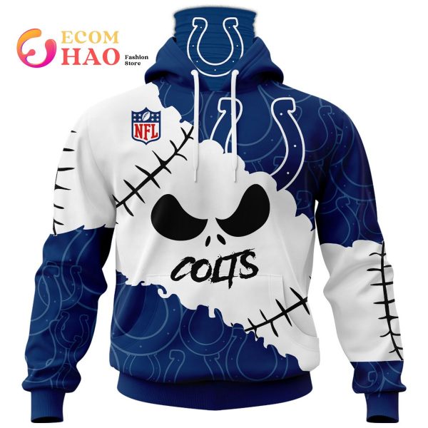 NFL Indianapolis Colts Skull Funny Blue Hoodie, Zip Hoodie 3D All