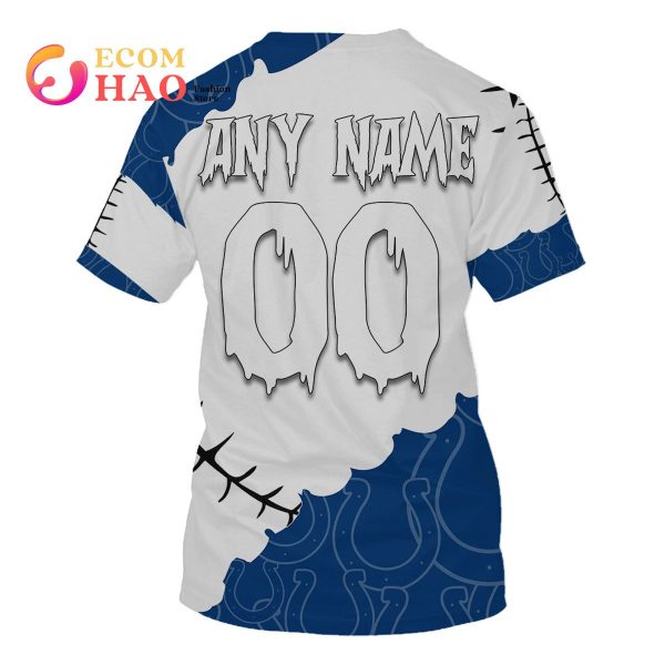 NFL Indianapolis Colts Custom Your Name & Number Halloween Style 3D Hoodie