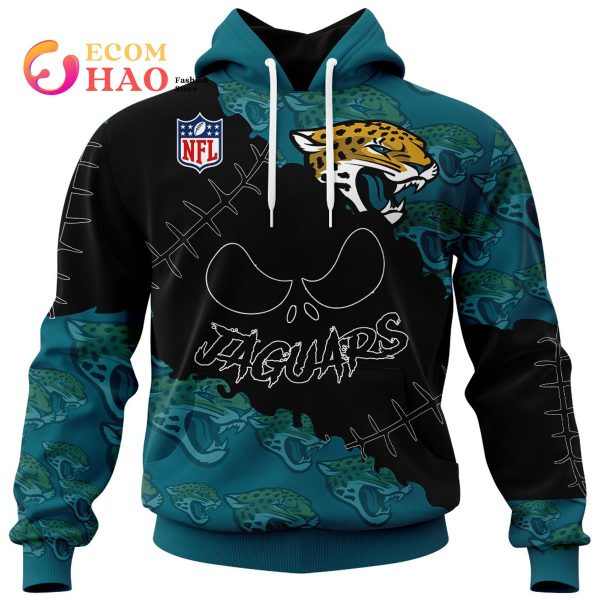 NFL Jacksonville Jaguars Custom Your Name & Number Halloween Style 3D Hoodie