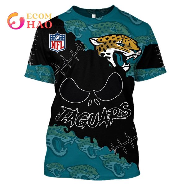 NFL Jacksonville Jaguars Custom Your Name & Number Halloween Style 3D Hoodie