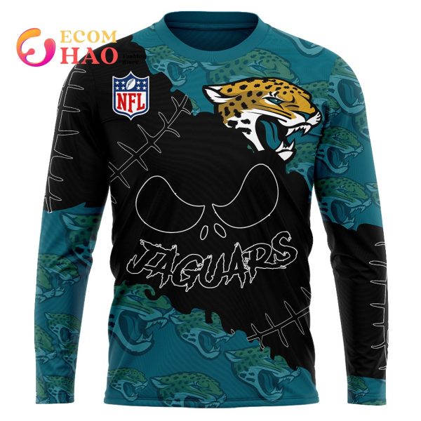 NFL Jacksonville Jaguars Custom Your Name & Number Halloween Style 3D Hoodie