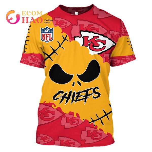 NFL Kansas City Chiefs Custom Your Name & Number Halloween Style 3D Hoodie