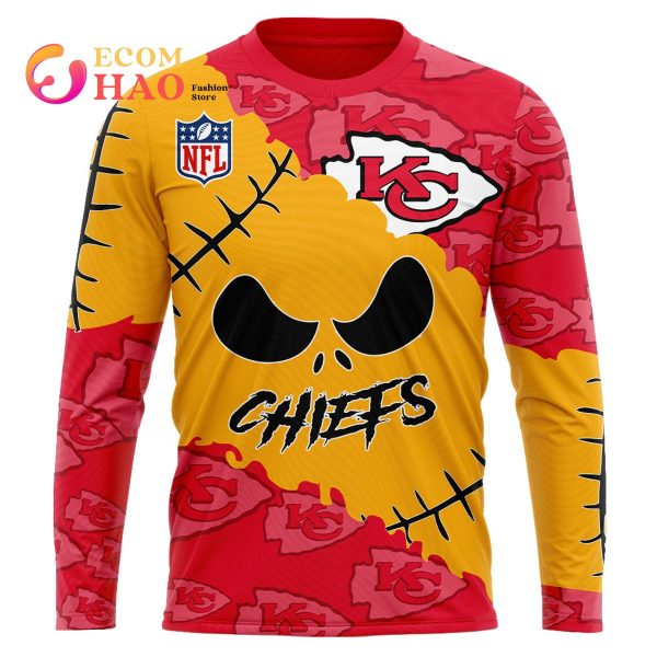 NFL Kansas City Chiefs Custom Your Name & Number Halloween Style 3D Hoodie