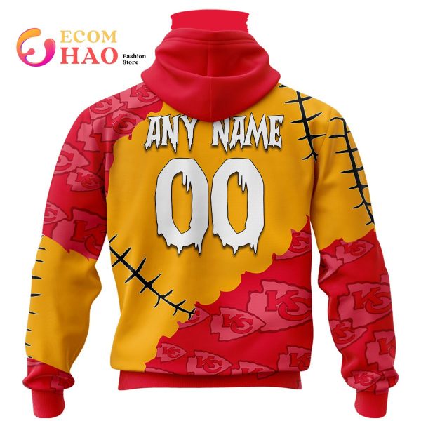 NFL Kansas City Chiefs Custom Your Name & Number Halloween Style 3D Hoodie