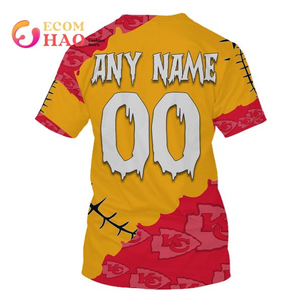 NFL Kansas City Chiefs Custom Your Name & Number Halloween Style 3D Hoodie