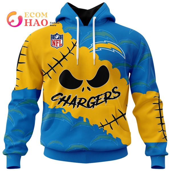 NFL Los Angeles Chargers Custom Your Name & Number Halloween Style 3D Hoodie