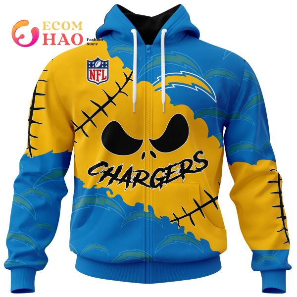 NFL Los Angeles Chargers Custom Your Name & Number Halloween Style 3D Hoodie
