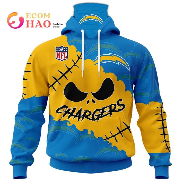 NFL Los Angeles Chargers Custom Your Name & Number Halloween Style 3D Hoodie