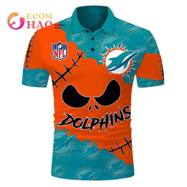 NFL Miami Dolphins Custom Your Name & Number Halloween Style 3D Hoodie