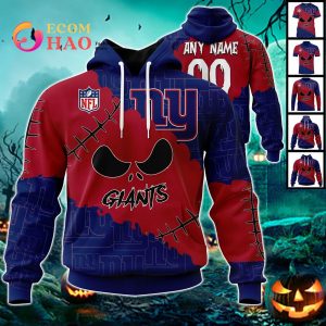 NFL New York Giants Custom Your Name & Number Halloween Style 3D Hoodie