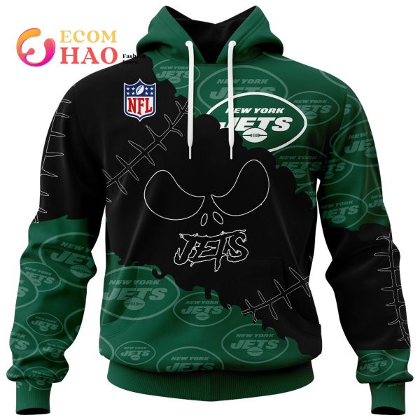 NFL New York Jets Custom Your Name & Number Halloween Style 3D Hoodie