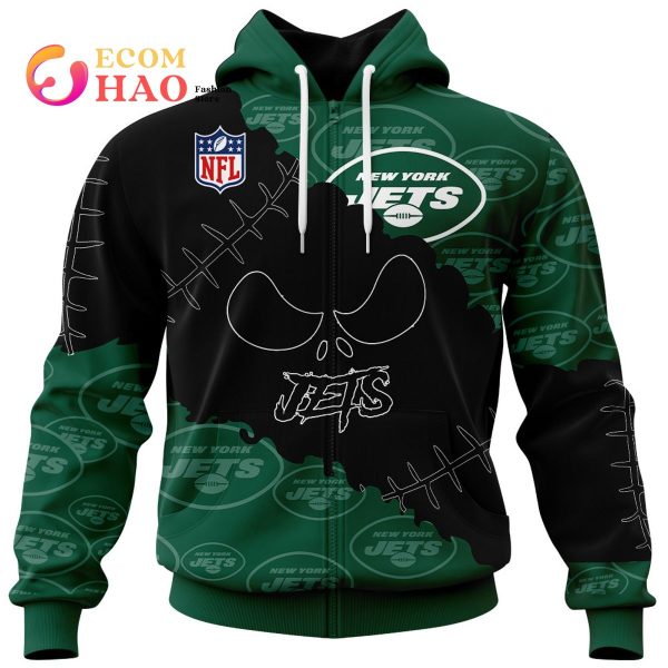 NFL New York Jets Custom Your Name & Number Halloween Style 3D Hoodie