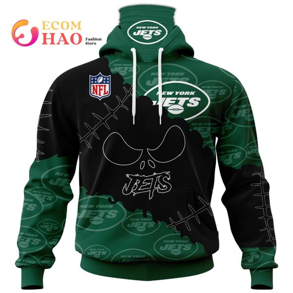 NFL New York Jets Custom Your Name & Number Halloween Style 3D Hoodie