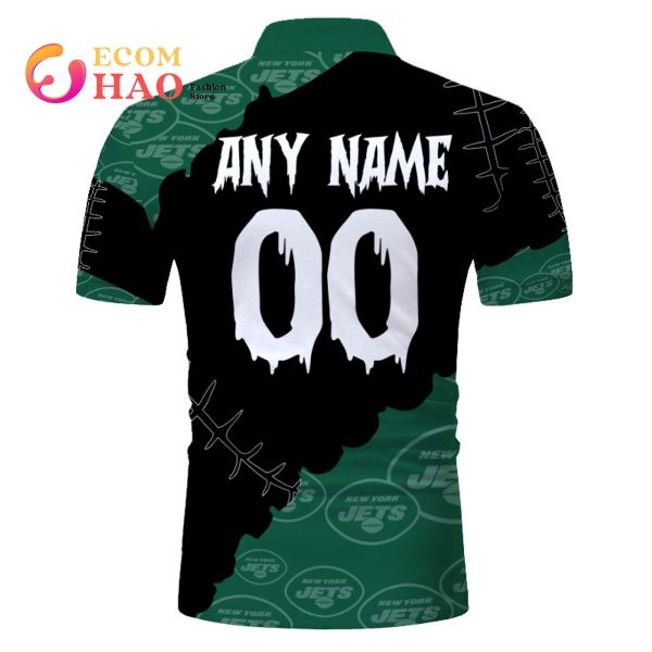 NFL New York Jets Custom Your Name & Number Halloween Style 3D Hoodie