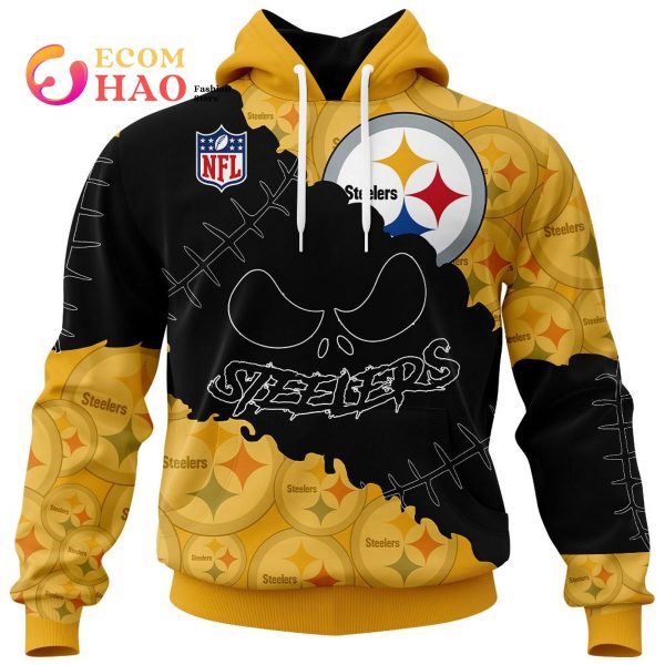 NFL Pittsburgh Steelers Custom Your Name & Number Halloween Style 3D Hoodie