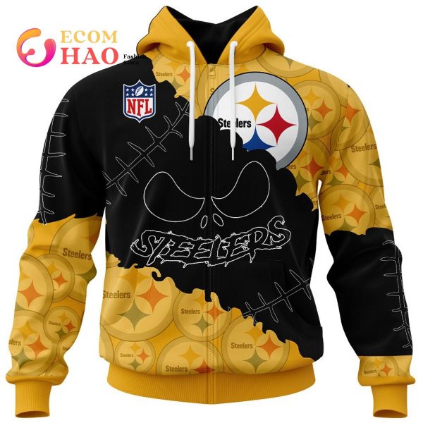 NFL Pittsburgh Steelers Custom Your Name & Number Halloween Style 3D Hoodie