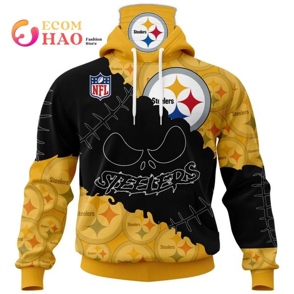 NFL Pittsburgh Steelers Custom Your Name & Number Halloween Style 3D Hoodie